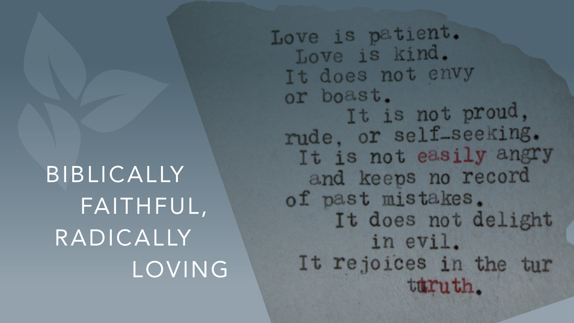 Biblically Faithful & Radically Loving: The Discipleship Vision Of Christ Church